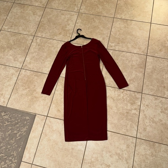 Fashion Nova Vintage OG Long Sleeve Maroon Dress - Picture 3 of 3